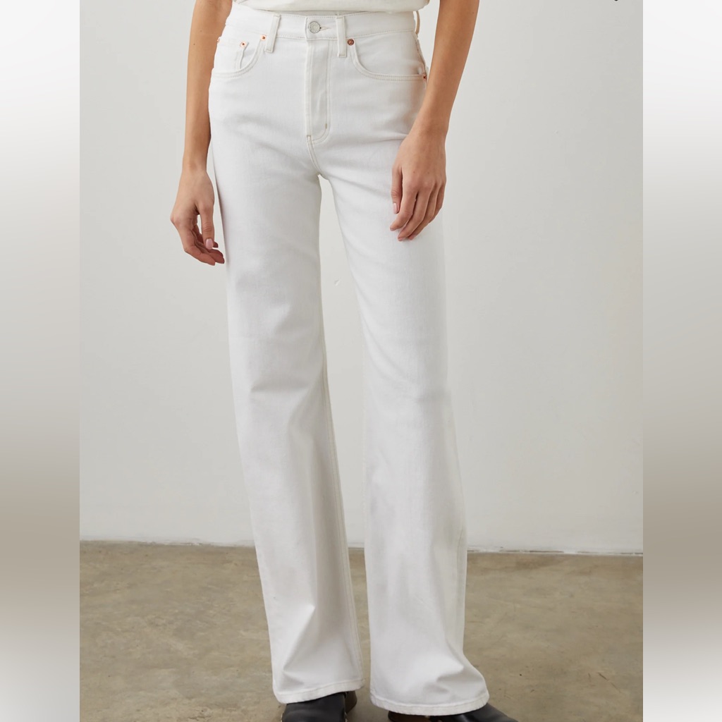 Rails Women's White Straight Leg Jeans